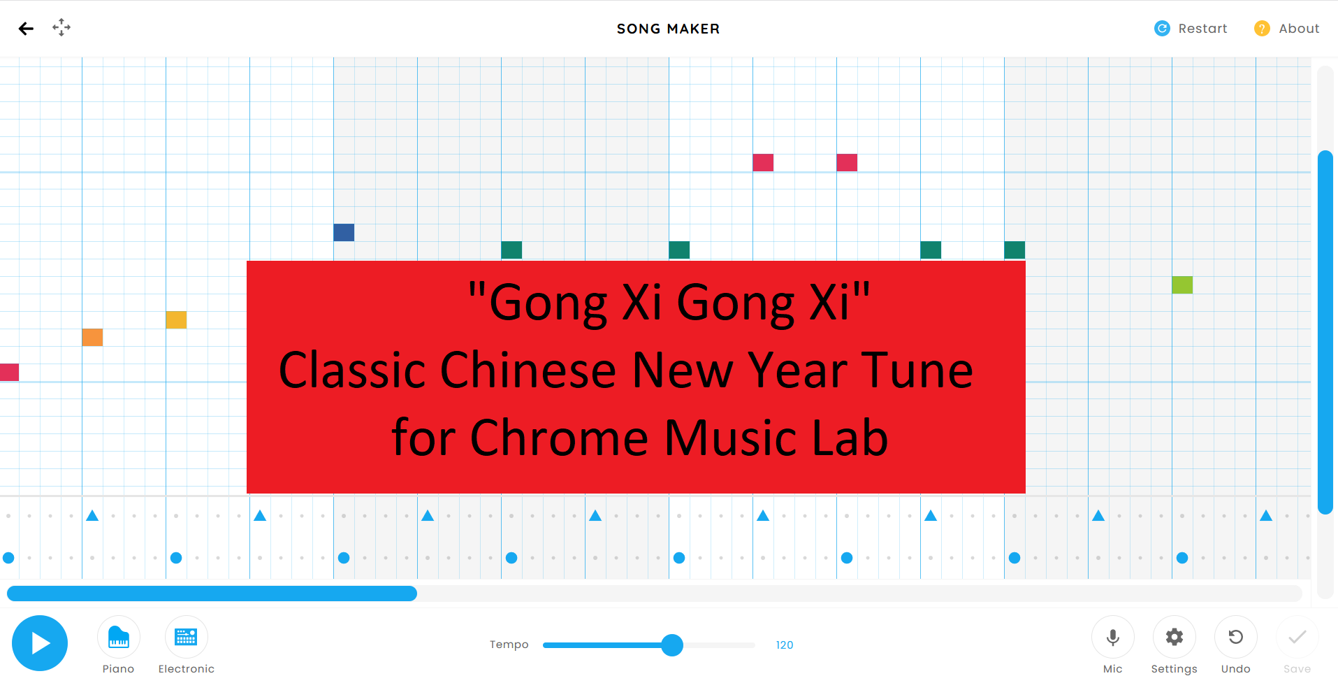 Gong Xi Gong Xi – Chinese New Year Tune for Chrome Music Lab