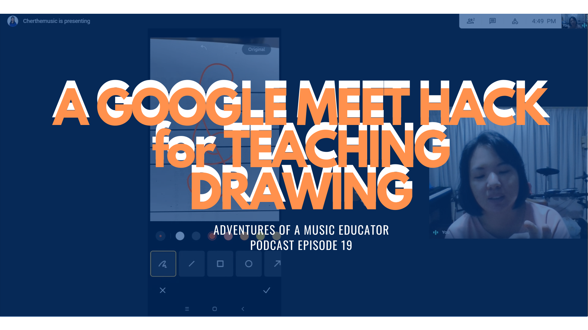 A Google Meet Hack for Teaching Drawing
